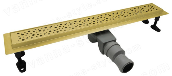 Душевой лоток Cezares RELAX RELAX-LD-80-BORO 80 см, золото брашированное
