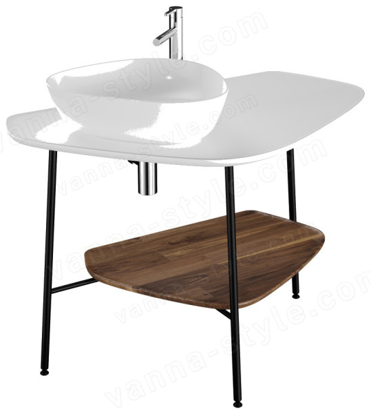 Столешница с раковиной Vitra Plural 62571 103x61 керамическая, белая матовая