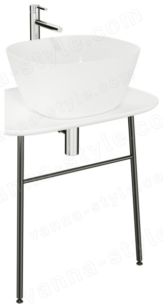 Столешница с раковиной Vitra Plural 62561 68x49 керамическая, белая матовая