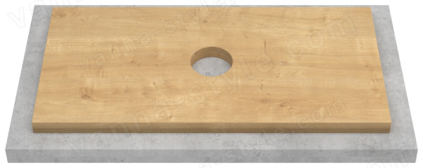 Столешница ZOV SPL100T 100x46 из МДФ с HPL-покрытием, туя 100x46 из МДФ с HPL-покрытием, туя