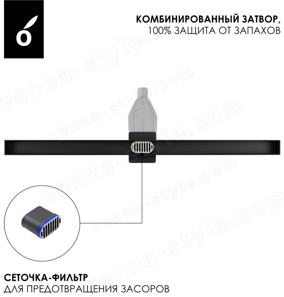 Душевой лоток Oliveeka OL-800-MB 80 см, черный матовый 80 см, черный матовый