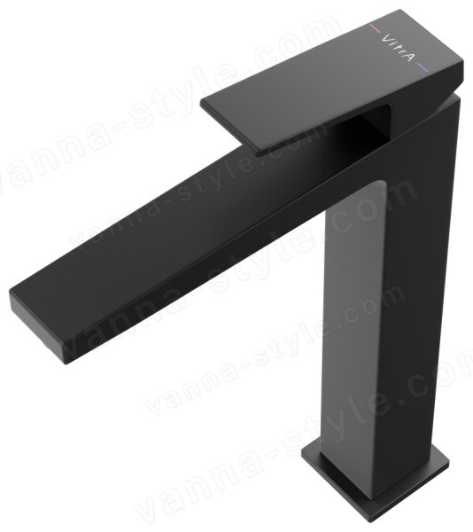 Смеситель для раковины Vitra Minimax Square A4372436EXP высокий, черный матовый