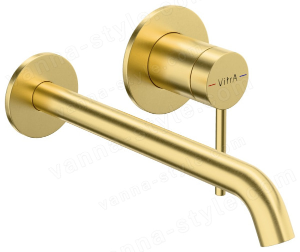 Смеситель для раковины Vitra Minimax Round A4354925EXP встраиваемый, брашированное золото