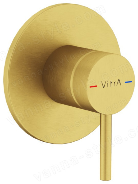 Смеситель для ванны Vitra Minimax Round A4371025EXP встраиваемый, брашированное золото