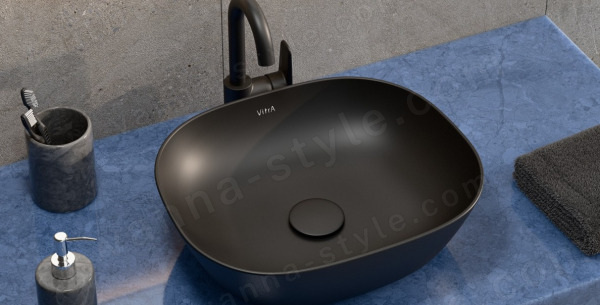 Смеситель для раковины Vitra Flow Soft A4316036EXP высокий, черный матовый