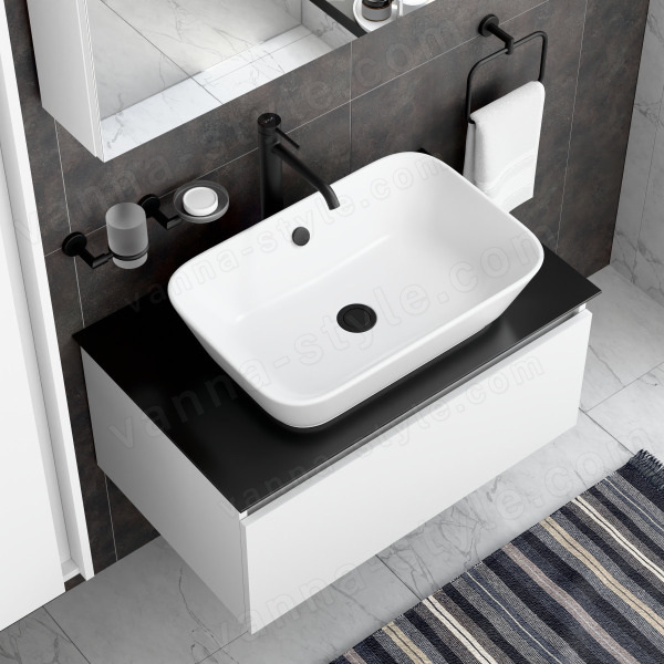 Смеситель для раковины Vitra Minimax Round A4353436EXP высокий, черный матовый