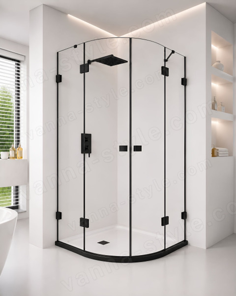 Душевой уголок Riho Scandic NXT X309 G001109121 120x120, профиль черный 120x120, профиль черный