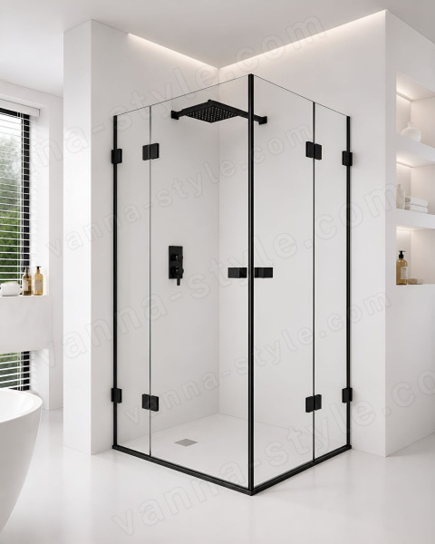 Душевой уголок Riho Scandic NXT X209 G001103121 100x80, профиль черный 100x80, профиль черный