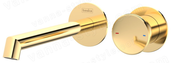 Смеситель для раковины TESKA Arte E5507 встраиваемый, золото