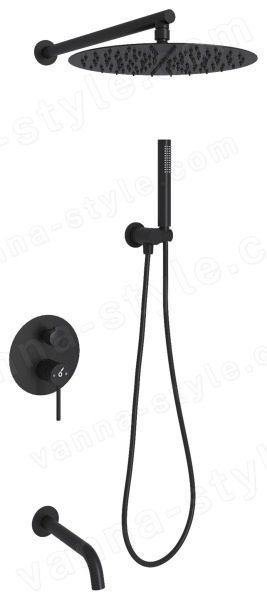 Душевая система Oliveeka Y OL-88939017-MB встраиваемая, черный матовый