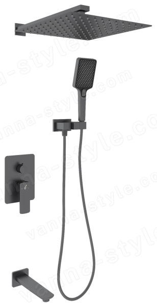 Душевая система Oliveeka D OL-88939003-BGM встраиваемая, матовый оружейный металл