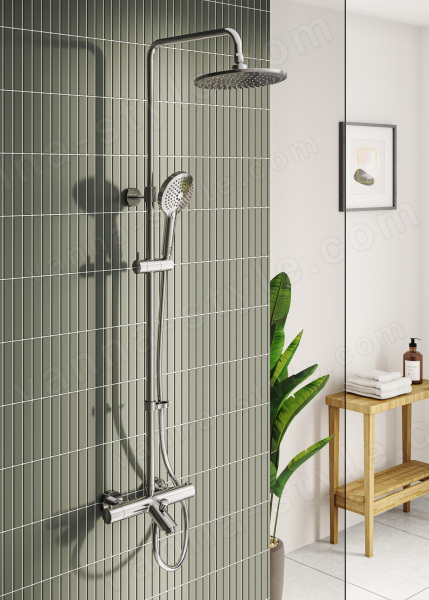 Душевая система Vitra AquaHeat A47208EXP, хром
