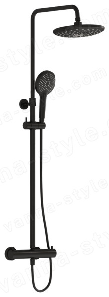 Душевая система Vitra AquaHeat A4720536EXP, матовый черный