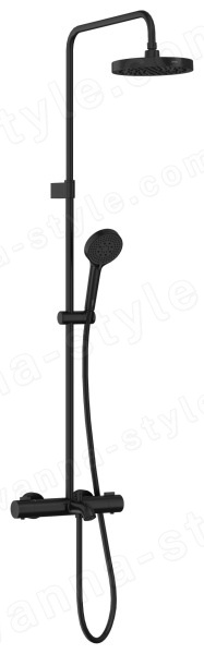 Душевая система Vitra Base Round A4730336EXP, матовый черный