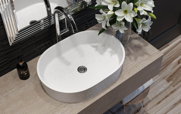 Раковина HOLBI ARIEL 55x40, белая матовая