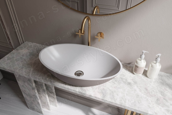 Раковина HOLBI DIONE 59x35, окраска по RAL снаружи