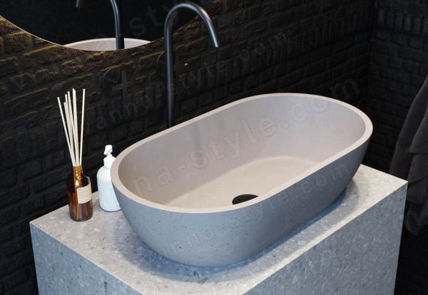Раковина HOLBI MERCURY 63x35, бетон