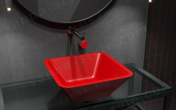 Раковина HOLBI SATURN 42x42, окраска по RAL на всю толщину