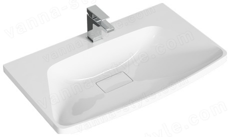 Тумба с раковиной Aqwella Неринга NER0108SH 80x48 подвесная, шалфей зеленый