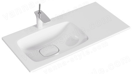 Тумба с раковиной Aqwella Акцент ACC0109LW 92x45 подвесная, белый