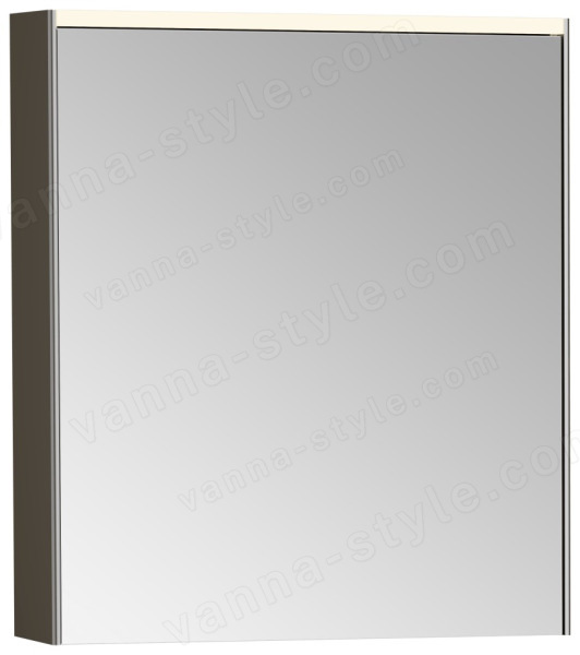Зеркальный шкаф с подсветкой Vitra Core 66909 62x69, брашированный хром