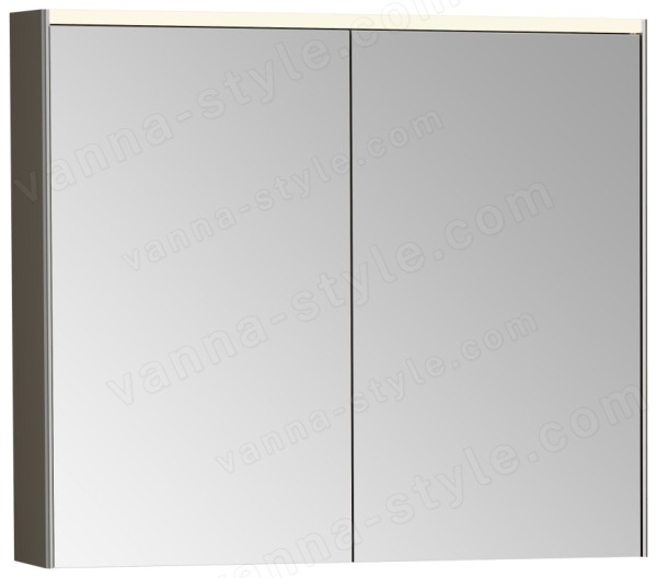 Зеркальный шкаф с подсветкой Vitra Core 66911 82x69, брашированный хром