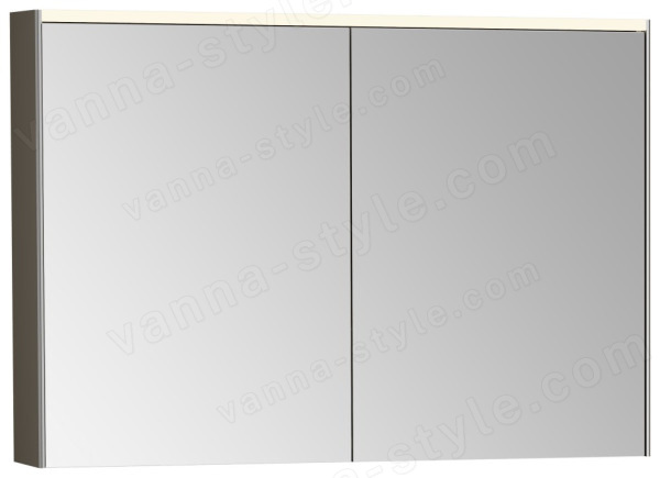 Зеркальный шкаф с подсветкой Vitra Core 66912 102x69, брашированный хром