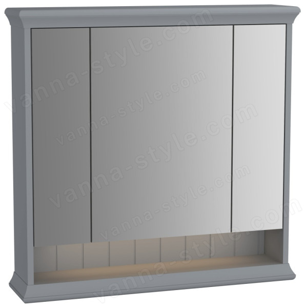 Зеркальный шкаф с подсветкой Vitra Valarte 62232 77x76, матовый серый