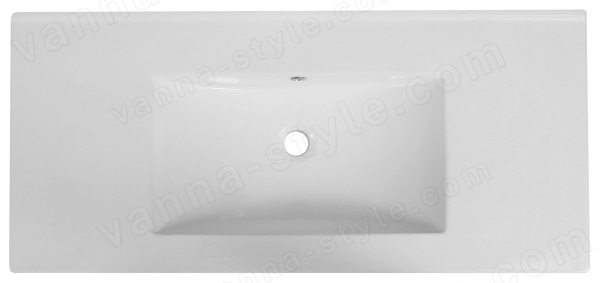 Раковина Oliveeka NVS100 100x46 без отверстия под смеситель, белая