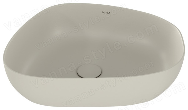 Накладная раковина Vitra Outline Recycled 57x45, бежевая матовая