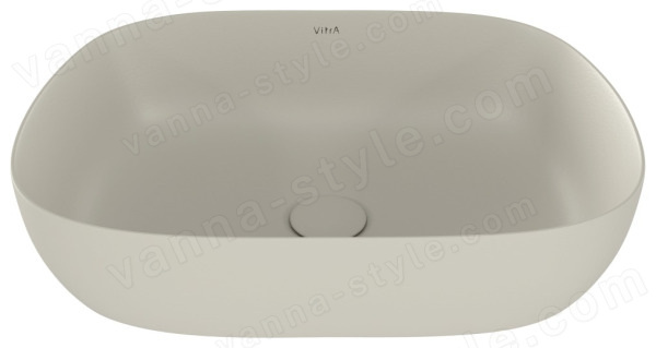 Накладная раковина Vitra Outline Recycled 63x42, бежевая матовая