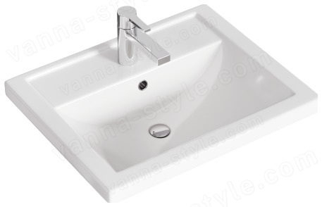 Тумба с раковиной Aqwella Контур KN0105PG 50x40 подвесная, пудровая глина