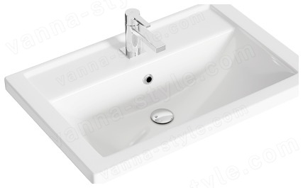Тумба с раковиной Aqwella Контур KN0107ZHL 71x46 подвесная, жемчужный лен