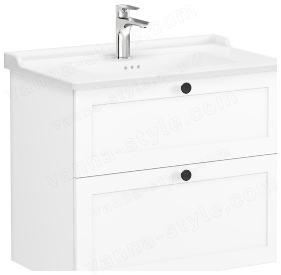 Тумба с раковиной Vitra Root Classic 68869 76x45 подвесная, матовый белый