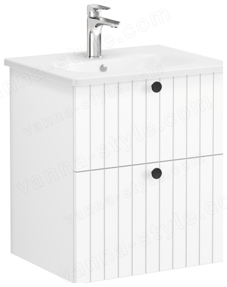 Тумба с раковиной Vitra Root Groove 69415 56x45 подвесная, матовый белый
