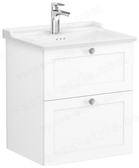 Тумба с раковиной Vitra Root Classic 68848 56x45 подвесная, матовый белый