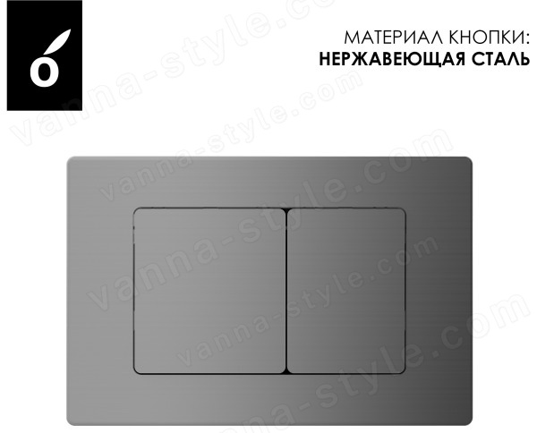 Кнопка смыва для инсталляции Oliveeka OL-E12-BGM, матовый оружейный металл