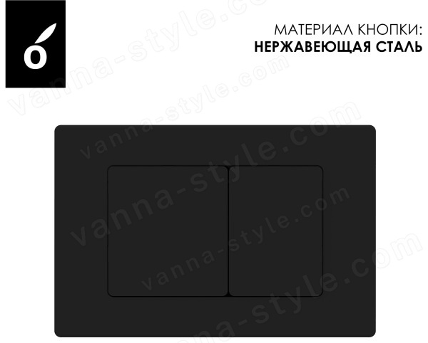Кнопка смыва для инсталляции Oliveeka OL-E12-MB, черный матовый
