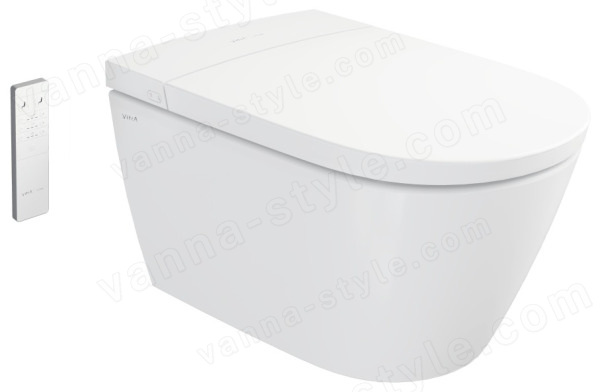 Подвесной электронный унитаз-биде Vitra V-care 7777B403-6377, белый с сиденьем