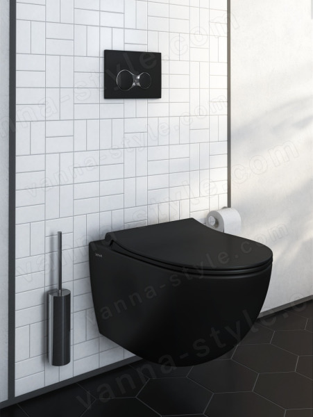 Кнопка смыва для инсталляции Vitra Sirius 740-0411, матовый черный