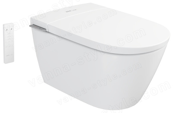 Подвесной электронный унитаз-биде Vitra V-care 7777B403-6388, белый с сиденьем