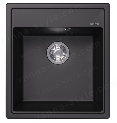 Кухонная мойка Abber Quarz AQ2901B 46x51 из кварцевого композита, черный