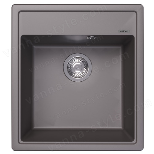 Кухонная мойка Abber Quarz AQ2901G 46x51 из кварцевого композита, серый