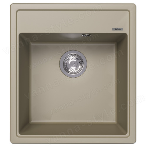 Кухонная мойка Abber Quarz AQ2901S 46x51 из кварцевого композита, песочный