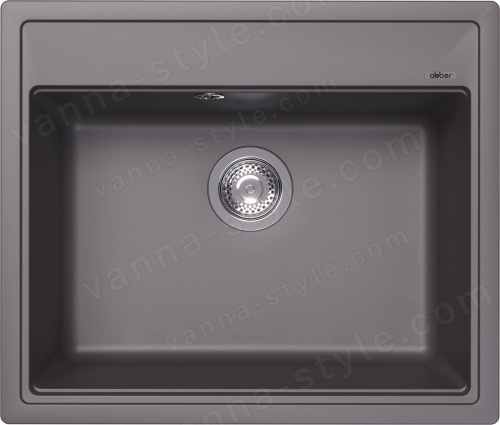 Кухонная мойка Abber Quarz AQ2902G 60x51 из кварцевого композита, серый