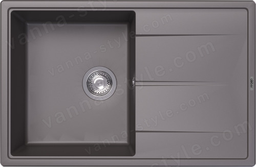 Кухонная мойка Abber Quarz AQ2904G 78x51 из кварцевого композита, серый