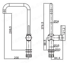 Смеситель для кухни AQG Metropol f 05MEF509CR, хром