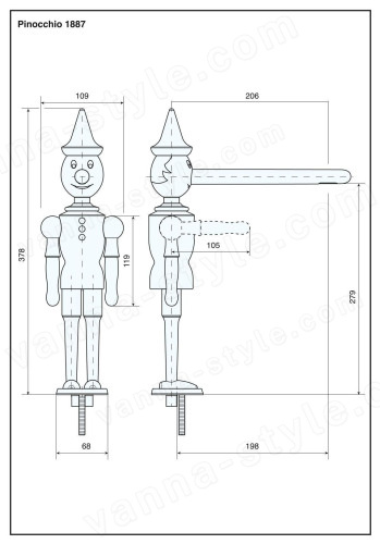 Смеситель для кухни Emmevi Pinocchio 1887/CR, хром