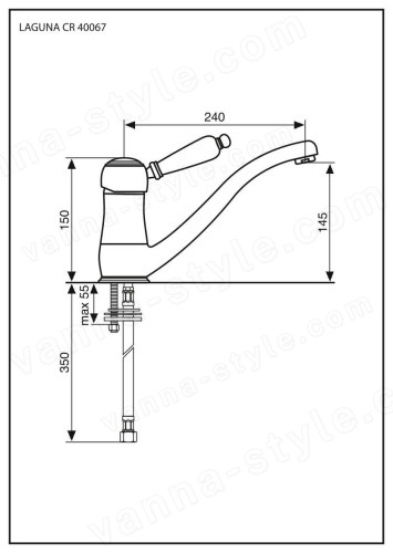 Смеситель для кухни Emmevi Laguna 40067/CR, хром