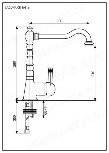 Смеситель для кухни Emmevi Laguna 40516/BEJG, бежевый гранит